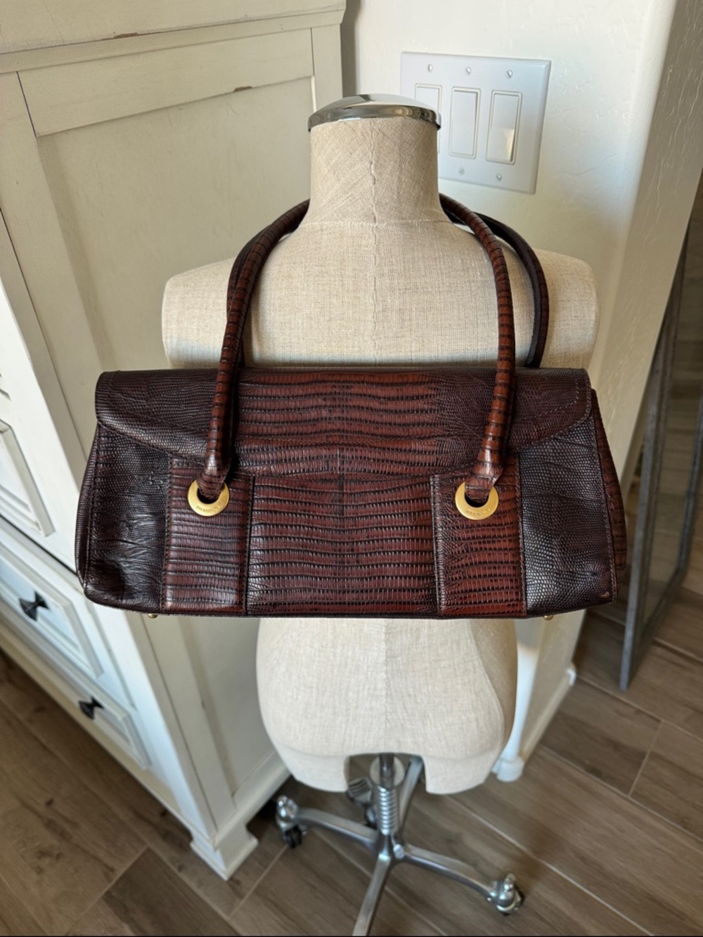 Brahmin Rosalie Truffle Cooper shoulder bag purse hand bag